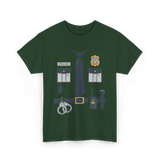 Police Costume Gear Law Enforcement T-Shirt - Forest Green