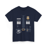 Police Costume Gear Law Enforcement T-Shirt - Navy