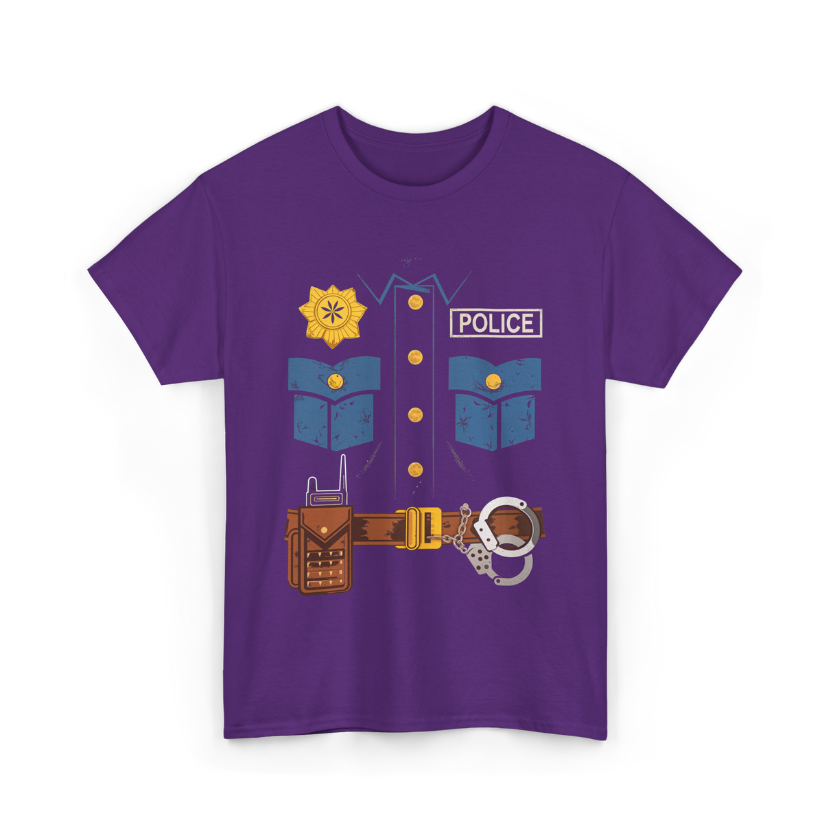 Police Costume Law Enforcement Police T-Shirt - Purple