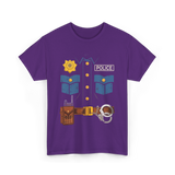 Police Costume Law Enforcement Police T-Shirt - Purple