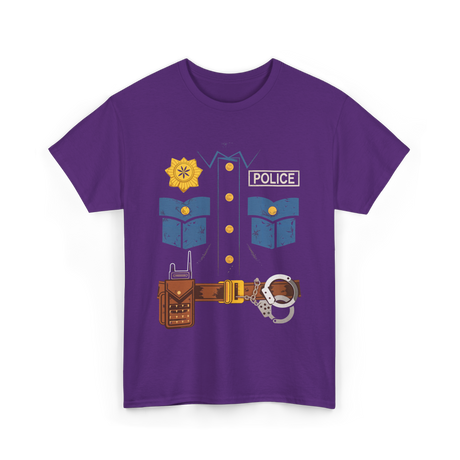 Police Costume Law Enforcement Police T-Shirt - Purple