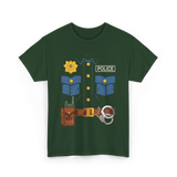 Police Costume Law Enforcement Police T-Shirt - Forest Green