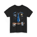 Police Costume Officer Costume T-Shirt - Black