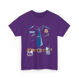 Police Costume Officer Costume T-Shirt - Purple