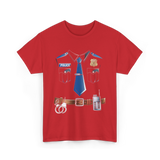 Police Costume Officer Costume T-Shirt - Red