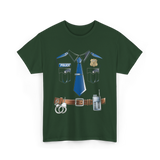 Police Costume Officer Costume T-Shirt - Forest Green