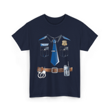 Police Costume Officer Costume T-Shirt - Navy