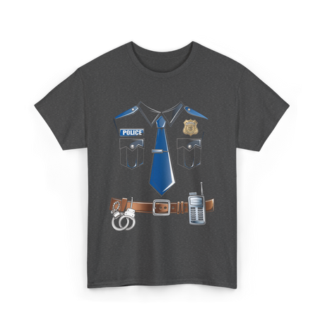 Police Costume Officer Costume T-Shirt - Dark Heather