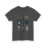 Police Costume Police Badge T-Shirt - Dark Heather