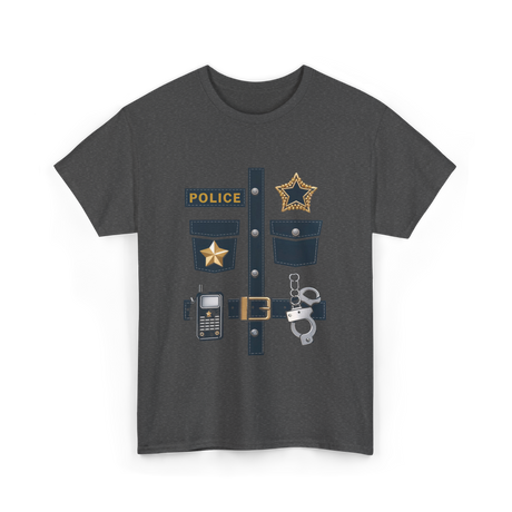 Police Costume Police Badge T-Shirt - Dark Heather