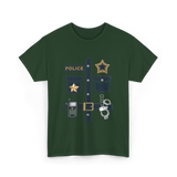 Police Costume Police Badge T-Shirt - Forest Green