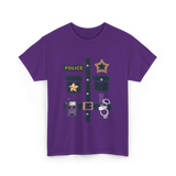 Police Costume Police Badge T-Shirt - Purple