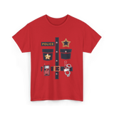 Police Costume Police Badge T-Shirt - Red