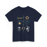 Police Costume Police Badge T-Shirt - Navy