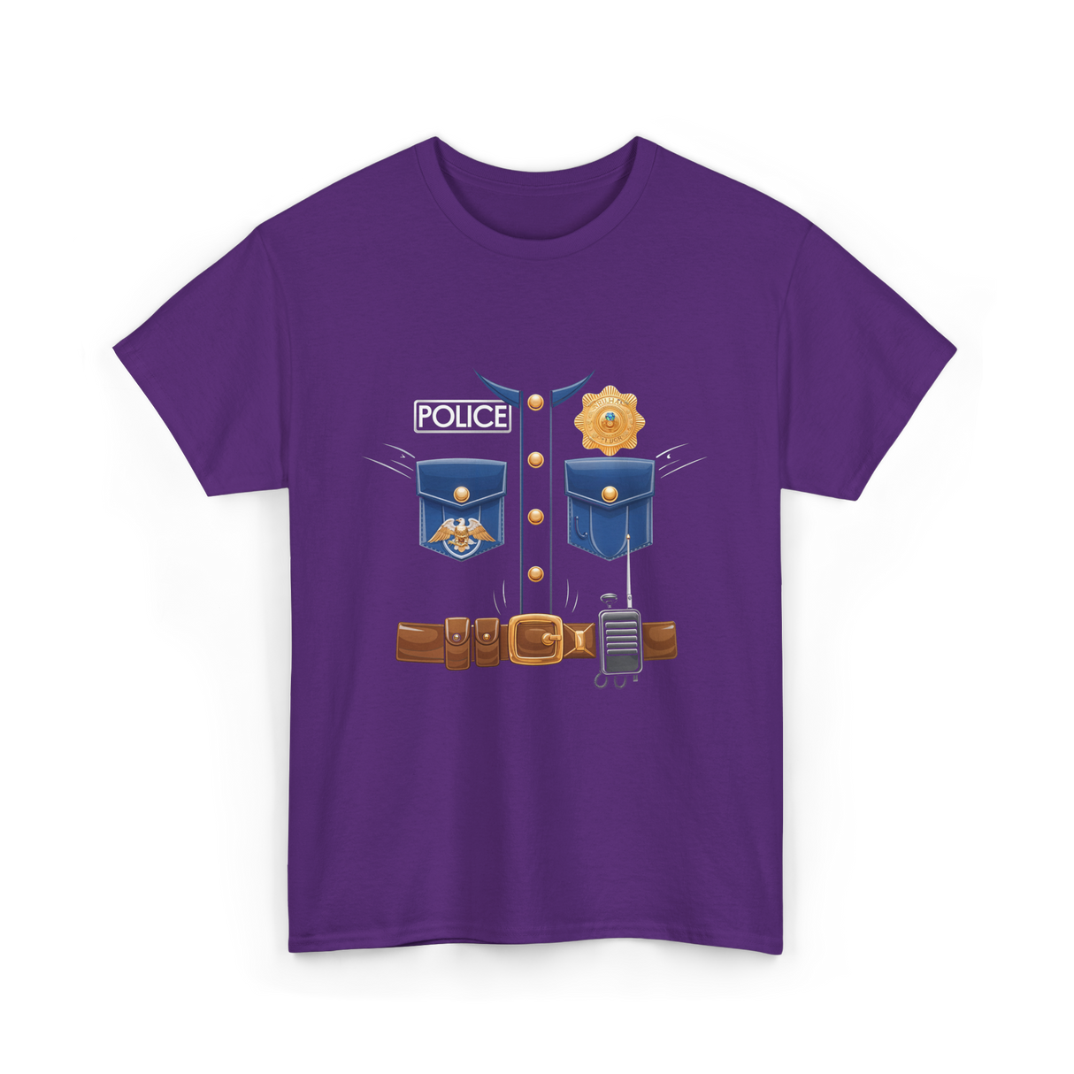 Police Costume Police Kids T-Shirt - Purple