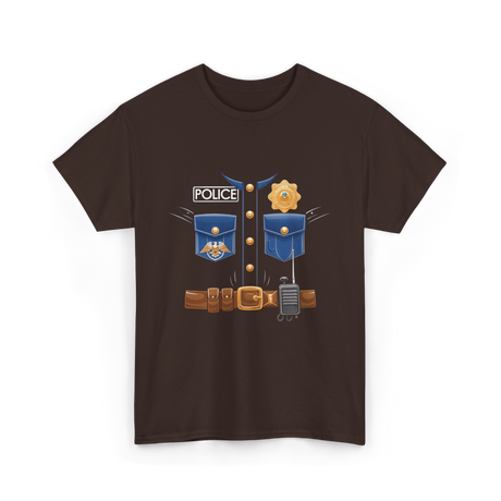 Police Costume Police Kids T-Shirt - Dark Chocolate