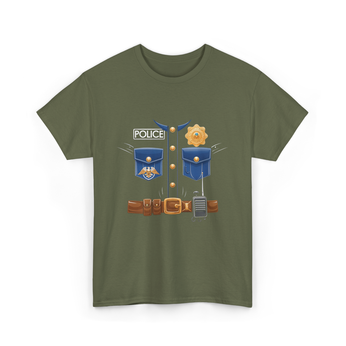 Police Costume Police Kids T-Shirt - Military Green