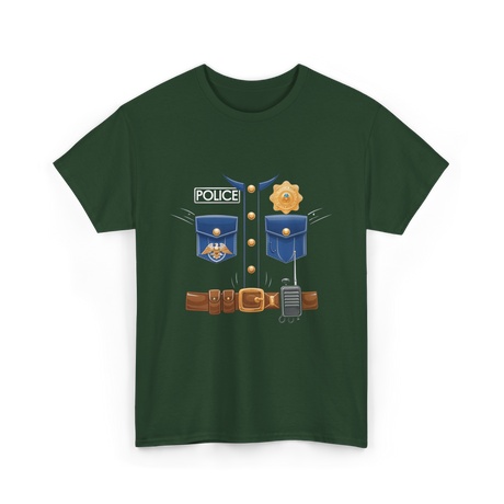 Police Costume Police Kids T-Shirt - Forest Green