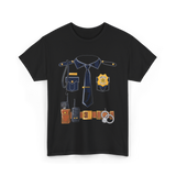 Police Costume Police Officer Kids Men T-Shirt - Black