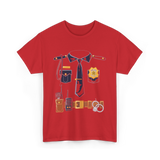 Police Costume Police Officer Kids Men T-Shirt - Red