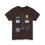 Police Costume Police Officer T-Shirt - Dark Chocolate