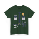 Police Costume Police Officer T-Shirt - Forest Green