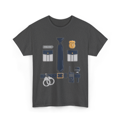 Police Costume Police Officer T-Shirt - Dark Heather