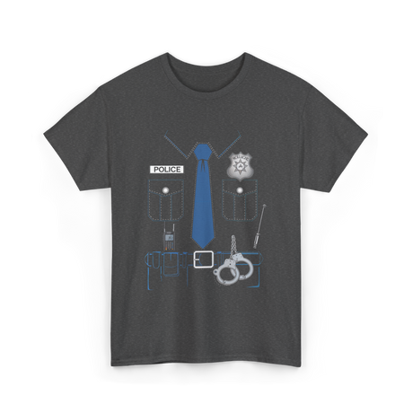 Police Costume Police Officer T-Shirt - Dark Heather