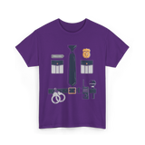 Police Costume Police Officer T-Shirt - Purple