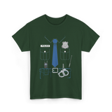 Police Costume Police Officer T-Shirt - Forest Green