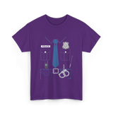 Police Costume Police Officer T-Shirt - Purple