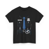 Police Costume Police Officer T-Shirt - Black