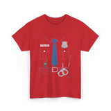 Police Costume Police Officer T-Shirt - Red