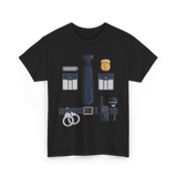 Police Costume Police Officer T-Shirt - Black