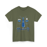 Police Costume Police Officer T-Shirt - Military Green