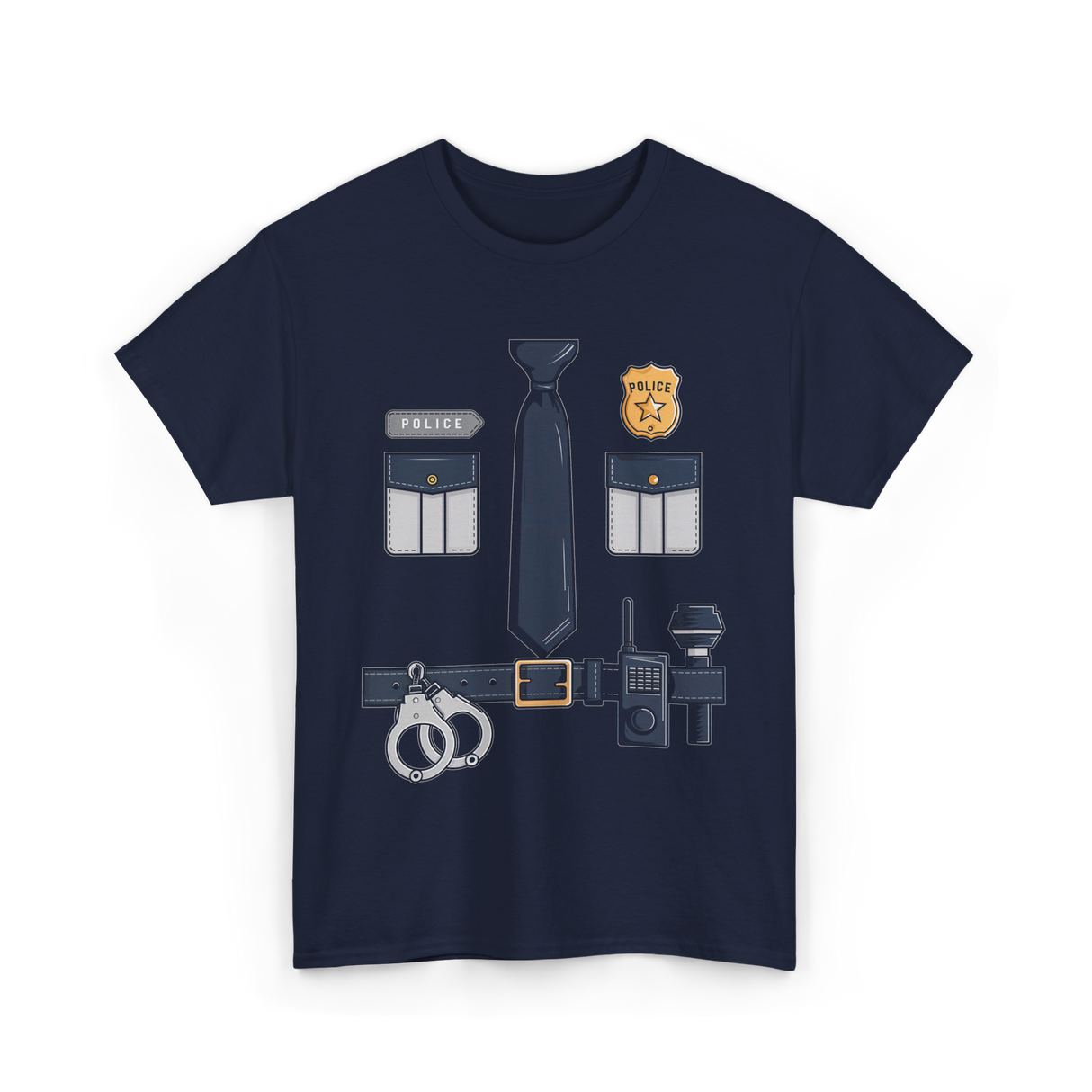 Police Costume Police Officer T-Shirt - Navy