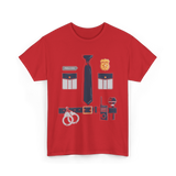 Police Costume Police Officer T-Shirt - Red