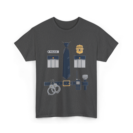 Police Costume Police Uniform T-Shirt - Dark Heather