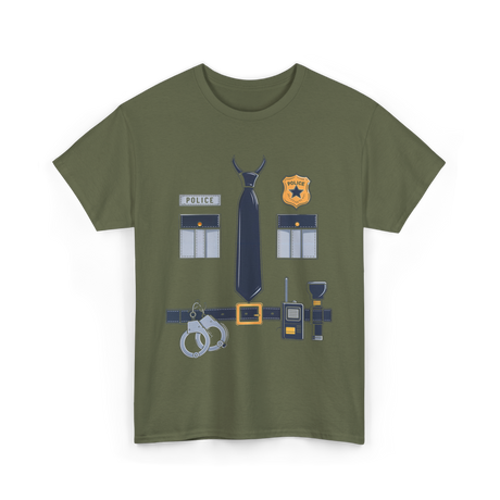 Police Officer Costume T-Shirt - Military Green