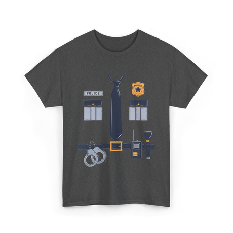 Police Officer Costume T-Shirt - Dark Heather