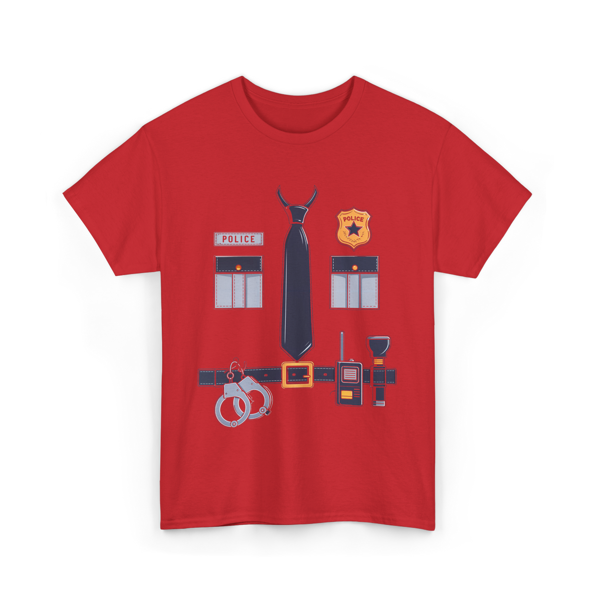 Police Officer Costume T-Shirt - Red