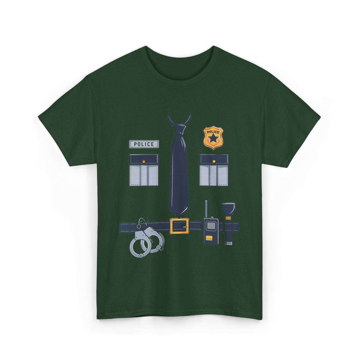 Police Officer Costume T-Shirt - Forest Green