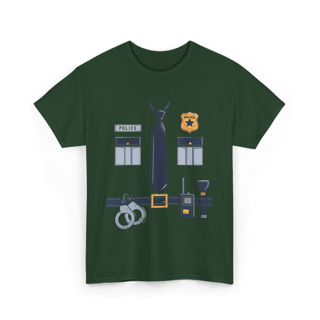 Police Officer Costume T-Shirt - Forest Green