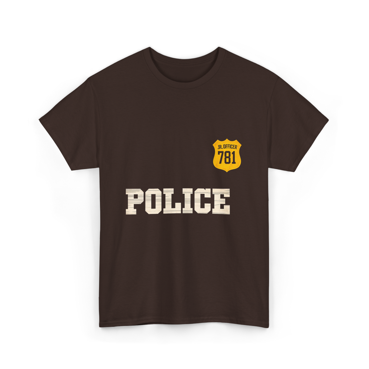 Police Jr Officer Costume T-Shirt - Dark Chocolate