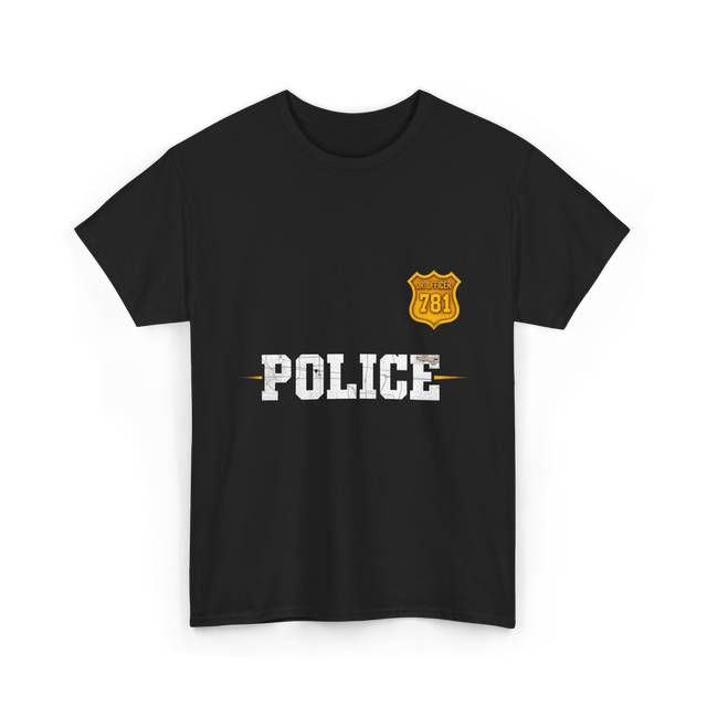 Police Jr Officer Police Badge T-Shirt - Black