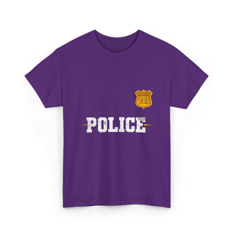 Police Jr Officer Police Badge T-Shirt - Purple