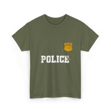 Police Jr Officer Police Badge T-Shirt - Military Green