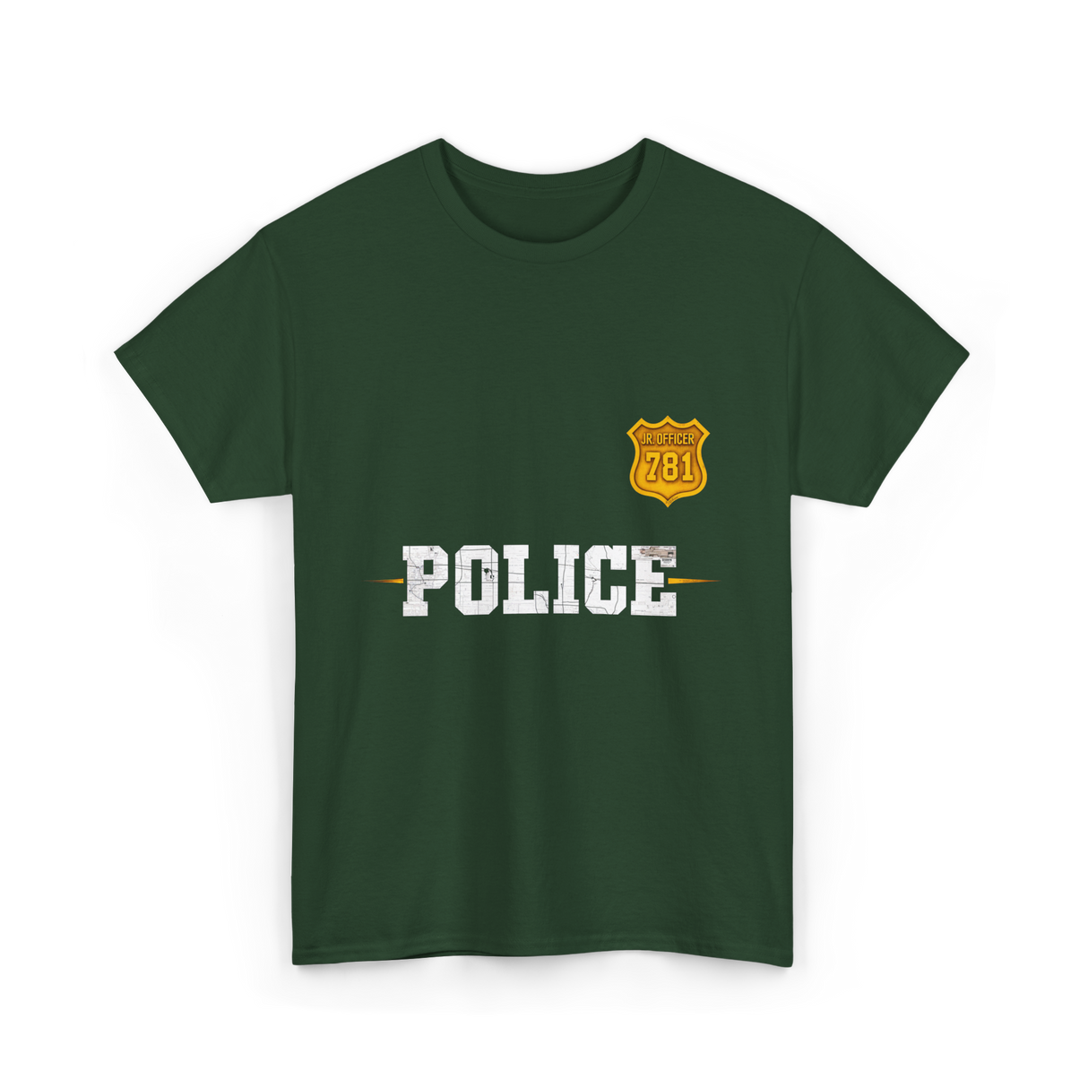 Police Jr Officer Police Badge T-Shirt - Forest Green