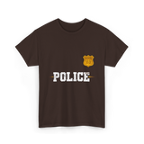 Police Jr Officer Police Badge T-Shirt - Dark Chocolate