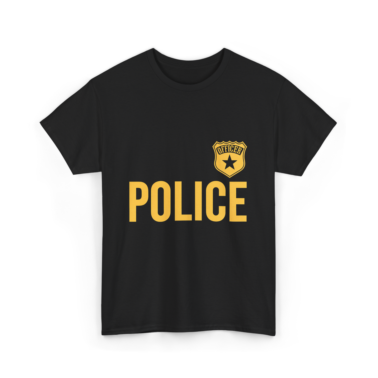 Police Officer Badge Police Officer T-Shirt - Black